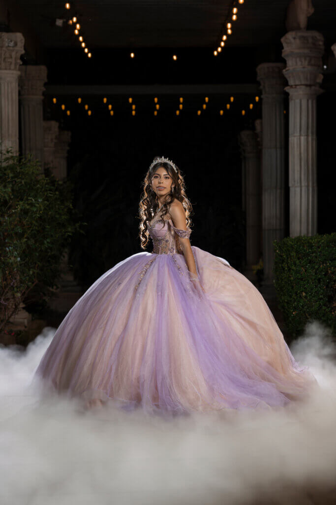 beautiful bakersfield quinceañera at an indoor venue 